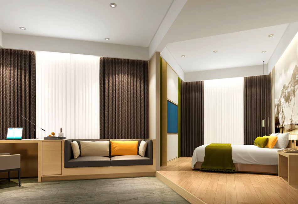 鄭州亞朵連鎖商務酒店裝修設計效果圖