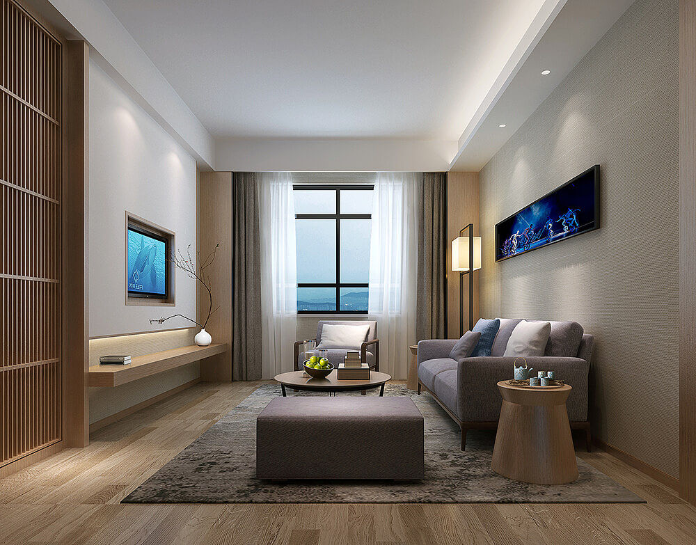 開封輕驛簡約風商務酒店裝修設計方案效果圖