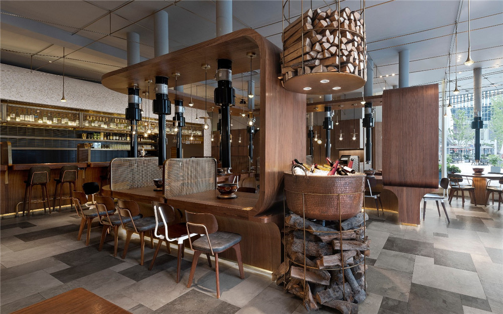 鄭州精致工業(yè)風燒烤店裝修設(shè)計案例