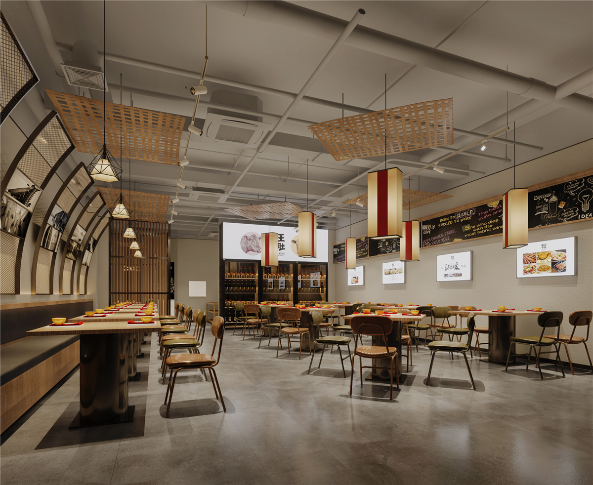 鄭州神都霸王牛肚串串火鍋店裝修設(shè)計案例