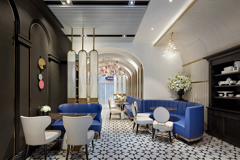 鄭州法式甜品店裝修公司設計案例