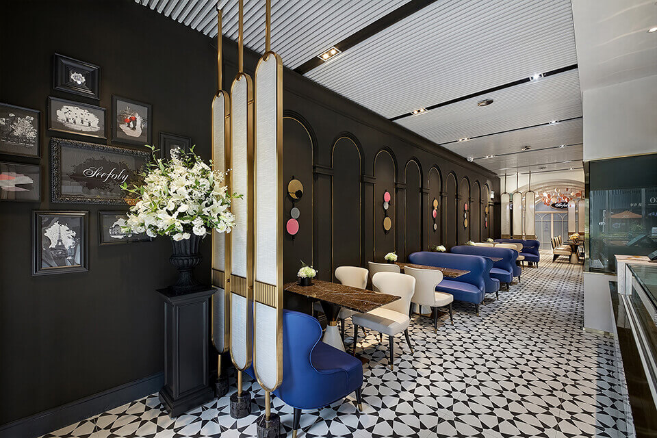 鄭州法式甜品店裝修公司設計案例