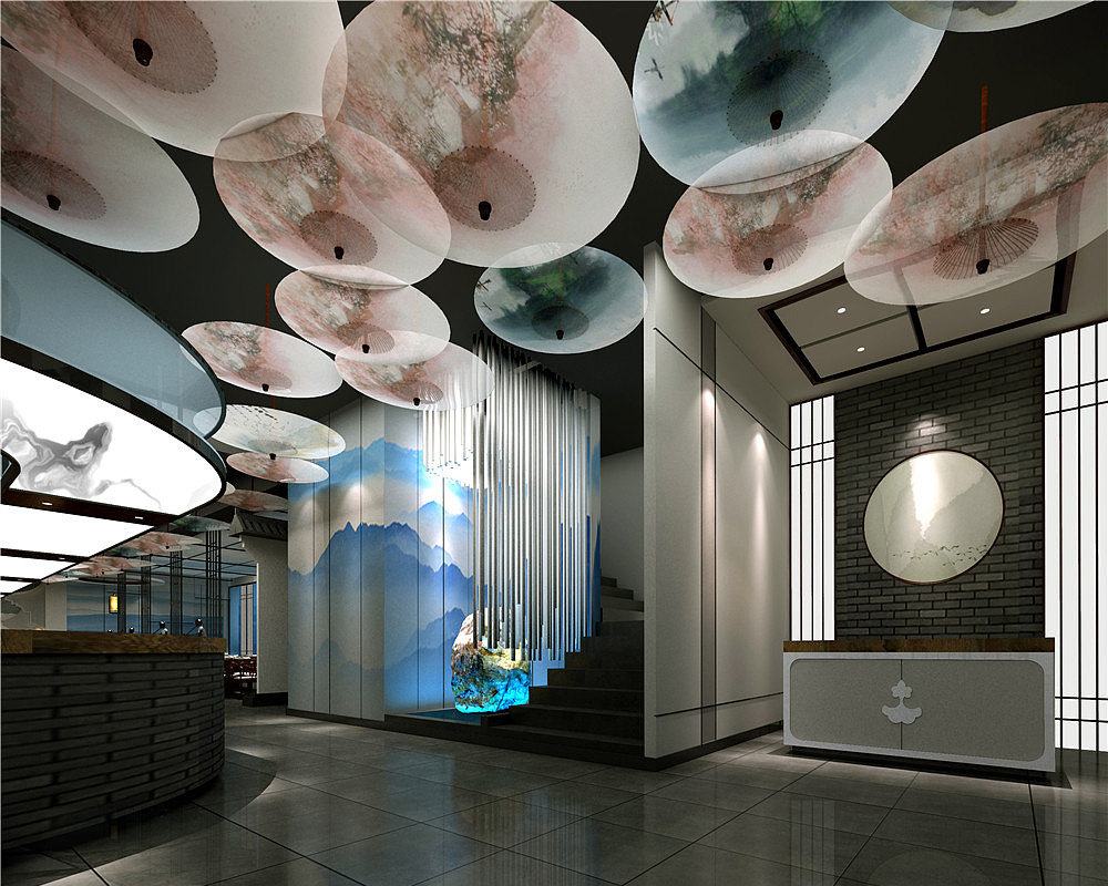 安徽人民公社中式餐廳設(shè)計公司裝修案例