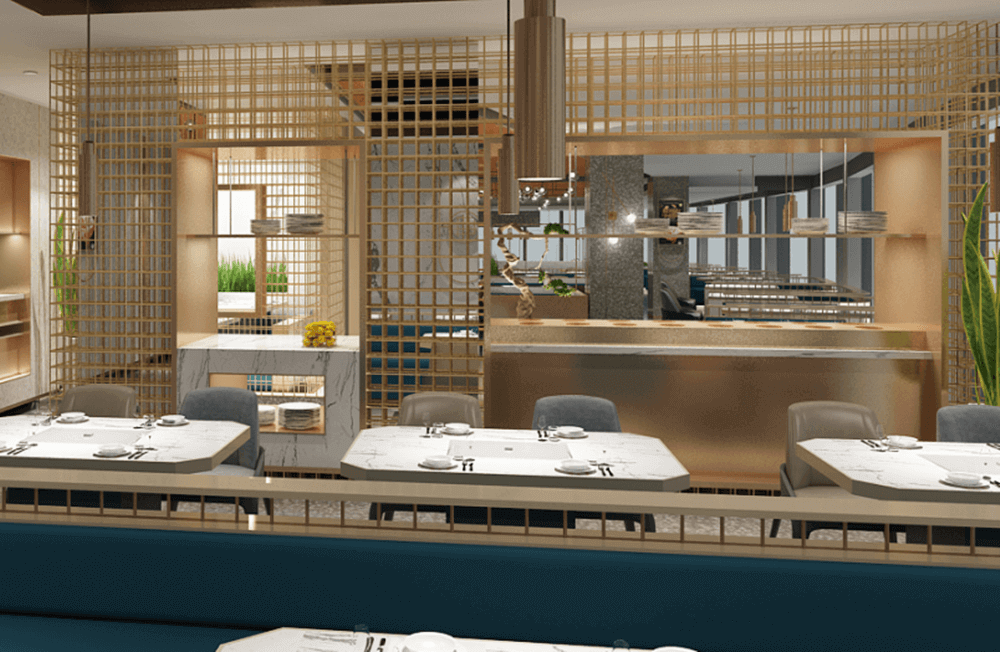 鄭州川道館禪意中餐廳裝修公司設計案例