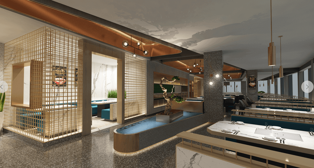 鄭州川道館禪意中餐廳裝修公司設計案例