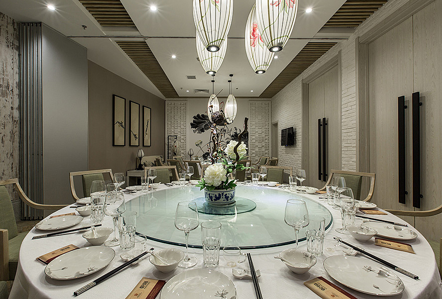 鄭州乾園中餐廳裝修公司設計案例