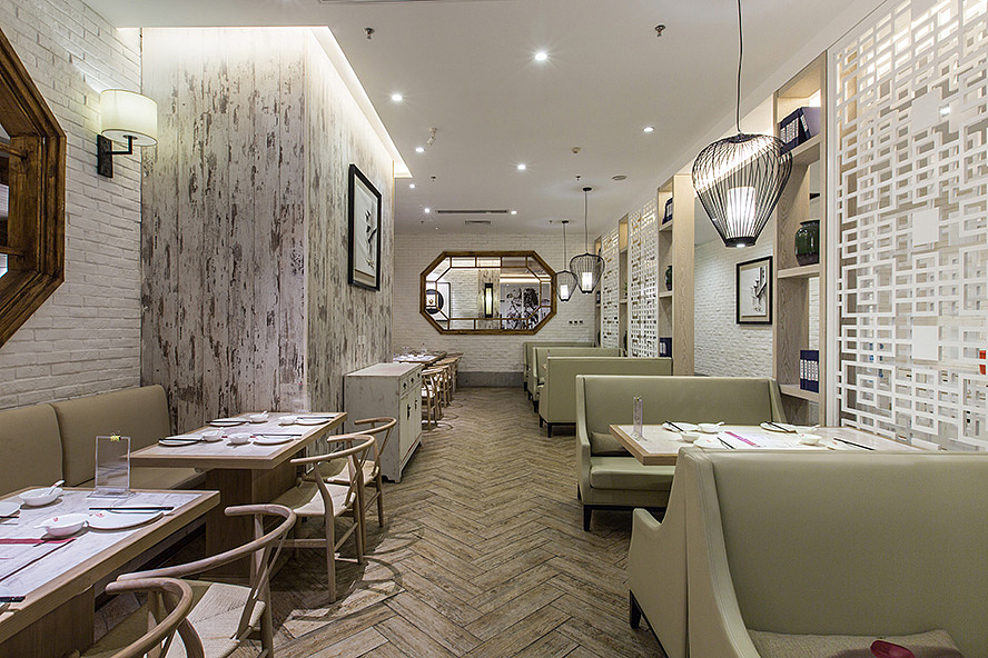 鄭州乾園中餐廳裝修公司設計案例