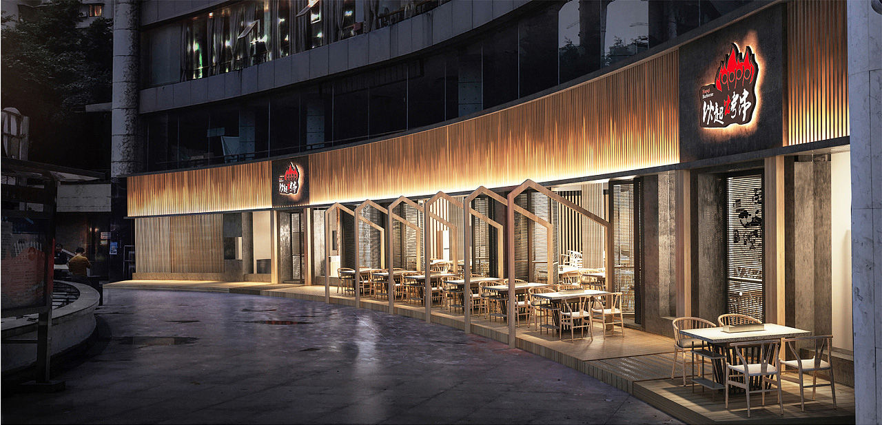 鄭州伙起烤串裝修公司設(shè)計(jì)案例