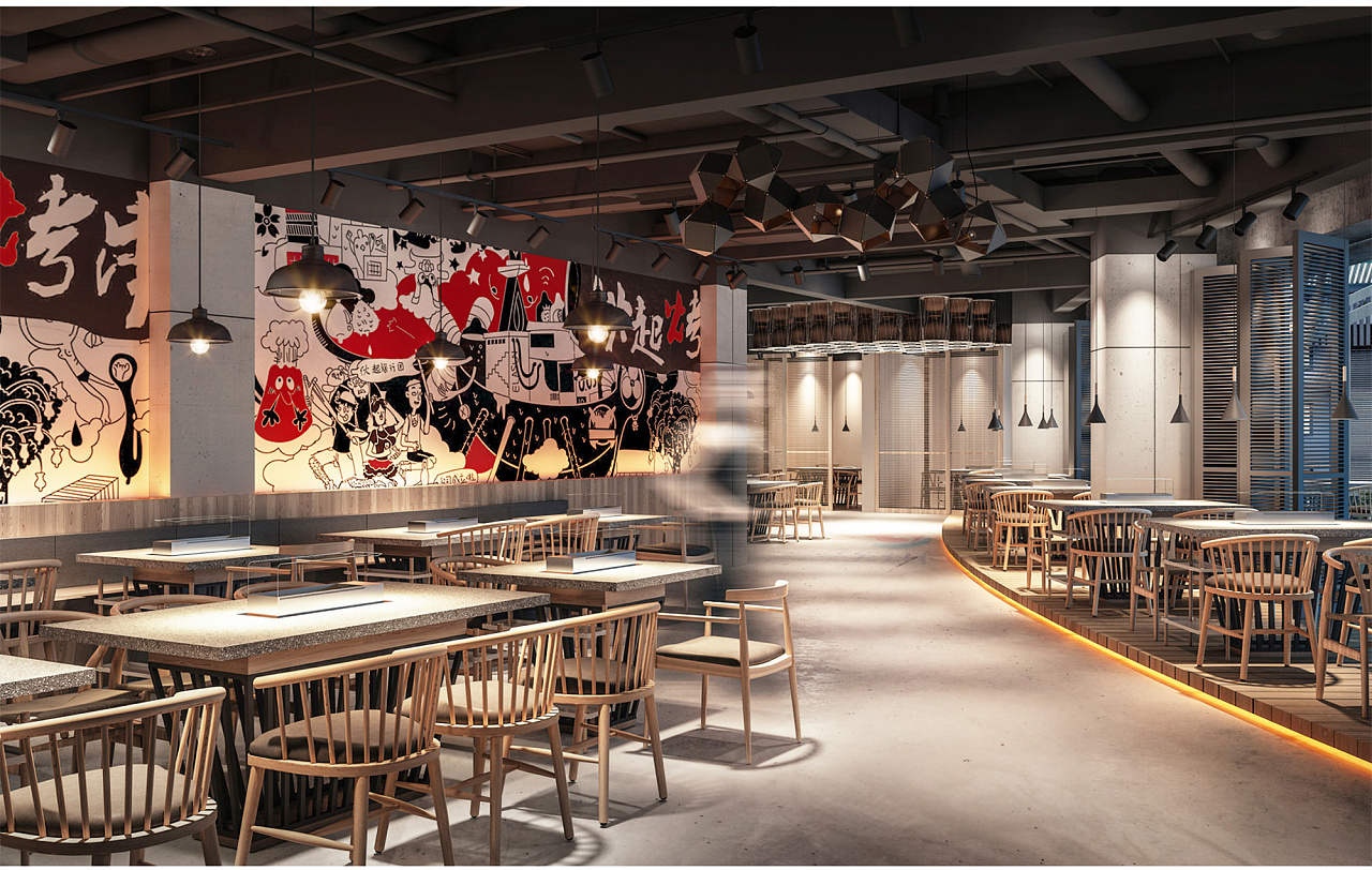 鄭州伙起烤串裝修公司設(shè)計(jì)案例