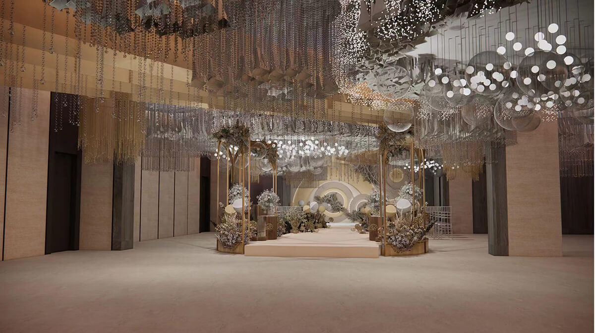 鄭州婚禮堂婚宴酒店設(shè)計公司裝修案例