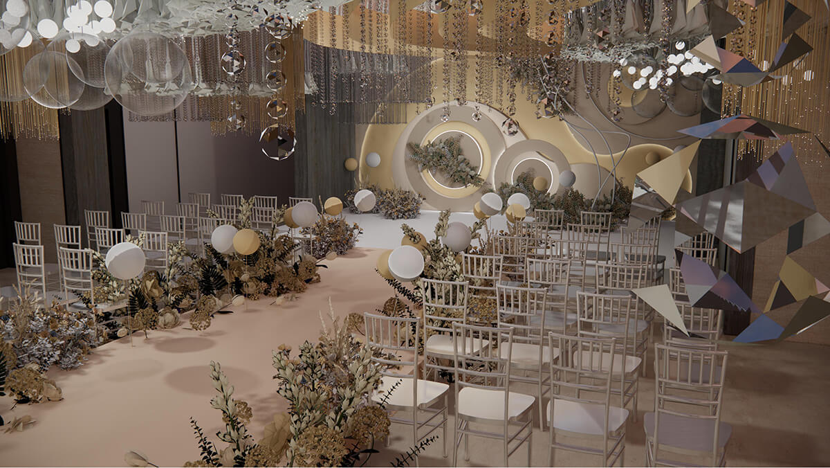 鄭州婚禮堂婚宴酒店設(shè)計公司裝修案例