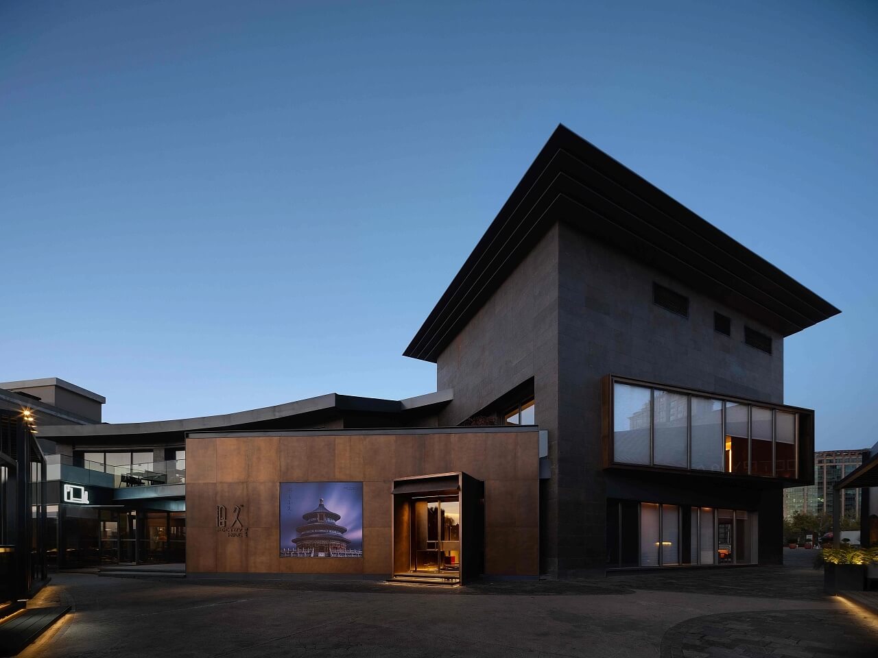 現(xiàn)代中西結(jié)合拾久烤鴨藍(lán)港店裝修案例分享(圖1) 1.jpg