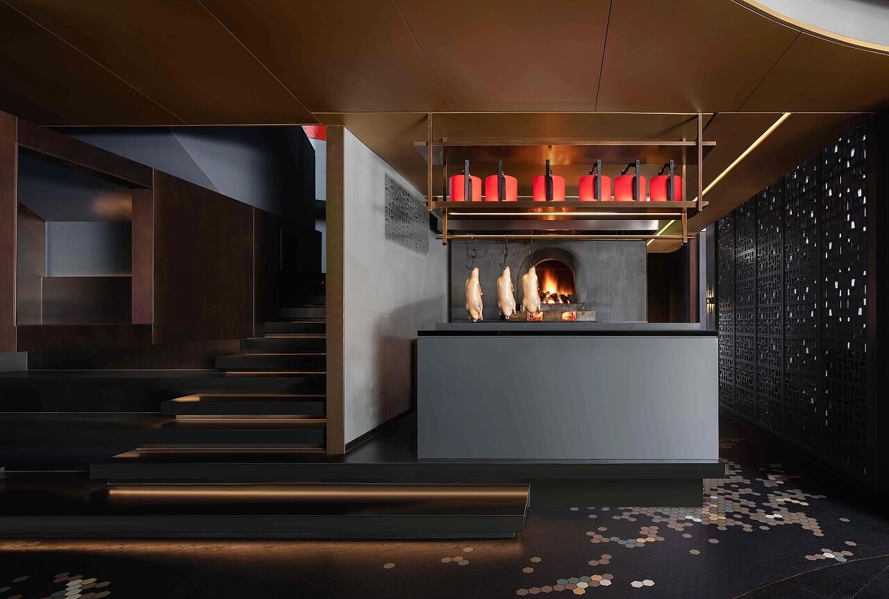 現(xiàn)代中西結(jié)合拾久烤鴨藍(lán)港店裝修案例分享(圖4) 4.jpg