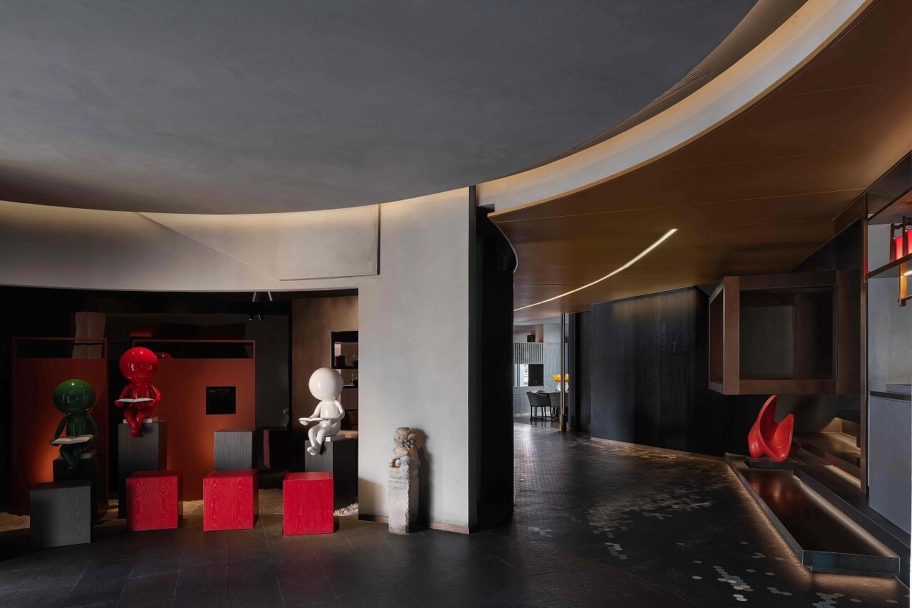 現(xiàn)代中西結(jié)合拾久烤鴨藍(lán)港店裝修案例分享(圖5) 5.jpg