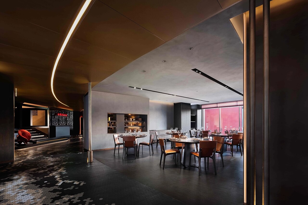 現(xiàn)代中西結(jié)合拾久烤鴨藍(lán)港店裝修案例分享(圖6) 6.jpg