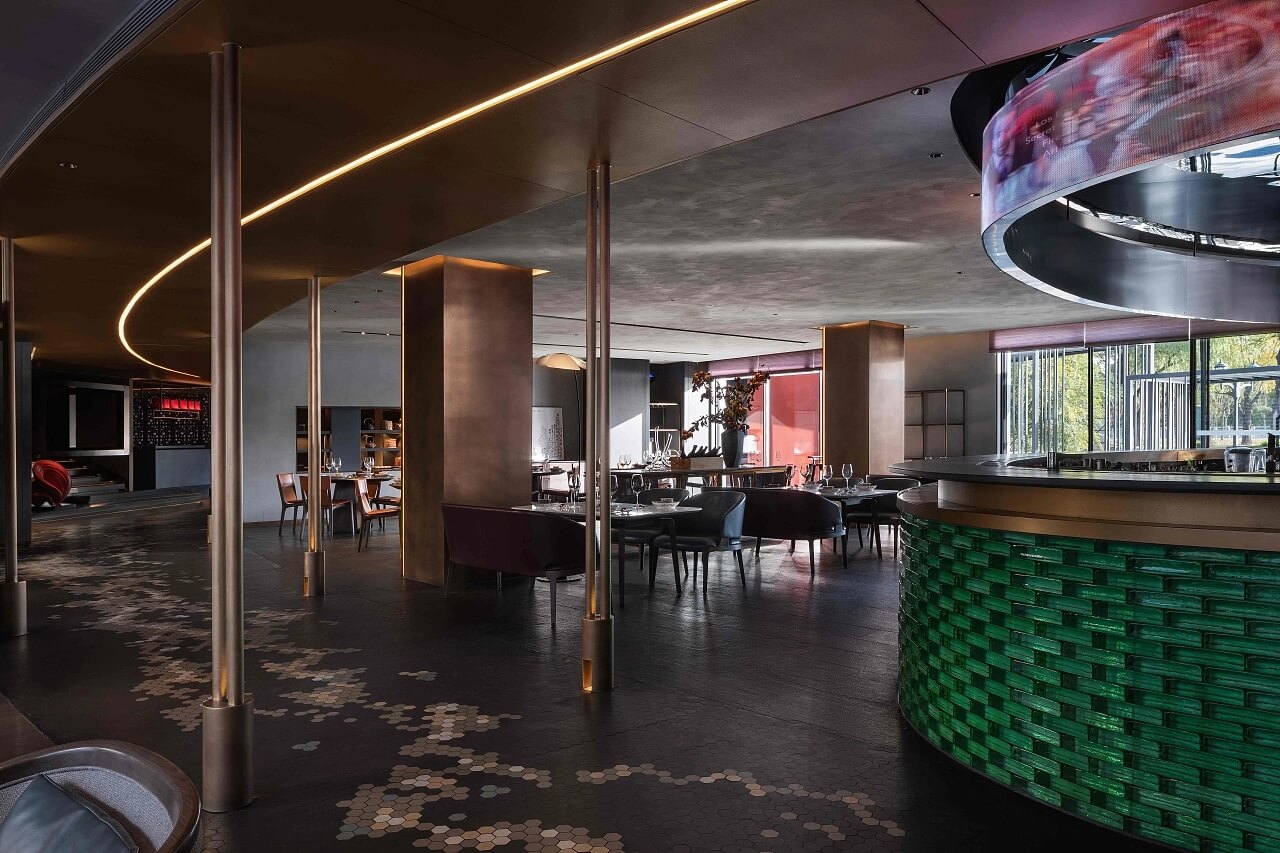 現(xiàn)代中西結(jié)合拾久烤鴨藍(lán)港店裝修案例分享(圖8) 8.jpg