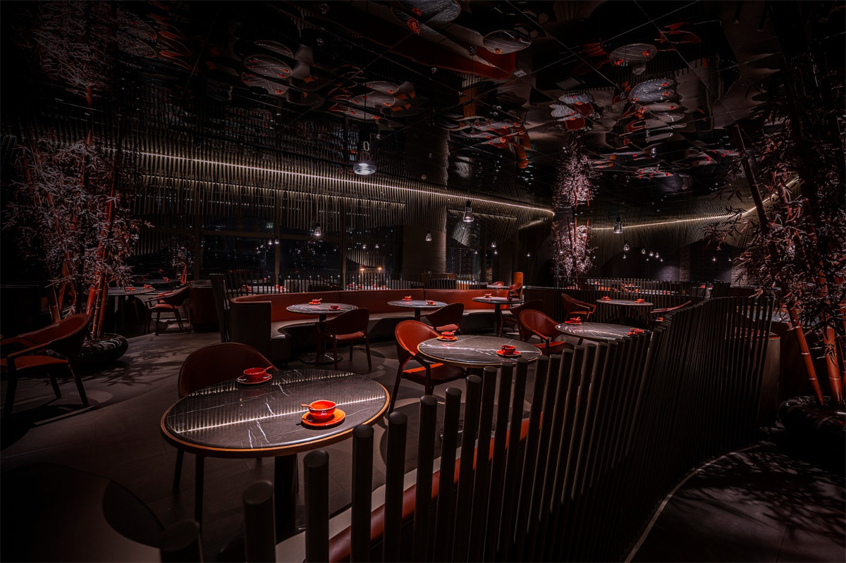 鄭州餐飲設計推薦湘愛新式湖南菜餐廳裝修設計(圖6) 鄭州餐飲設計推薦湘愛新式湖南菜餐廳裝修設計(圖6)