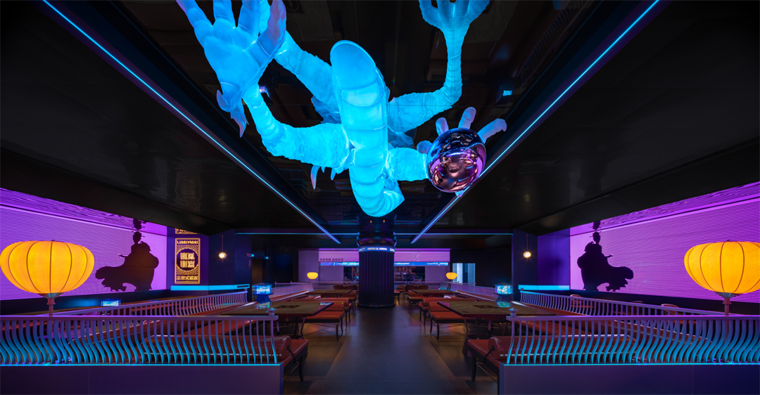 超酷國潮朋克風火鍋串串店裝修設計案例(圖4) 超酷國潮朋克風火鍋串串店裝修設計案例(圖4)