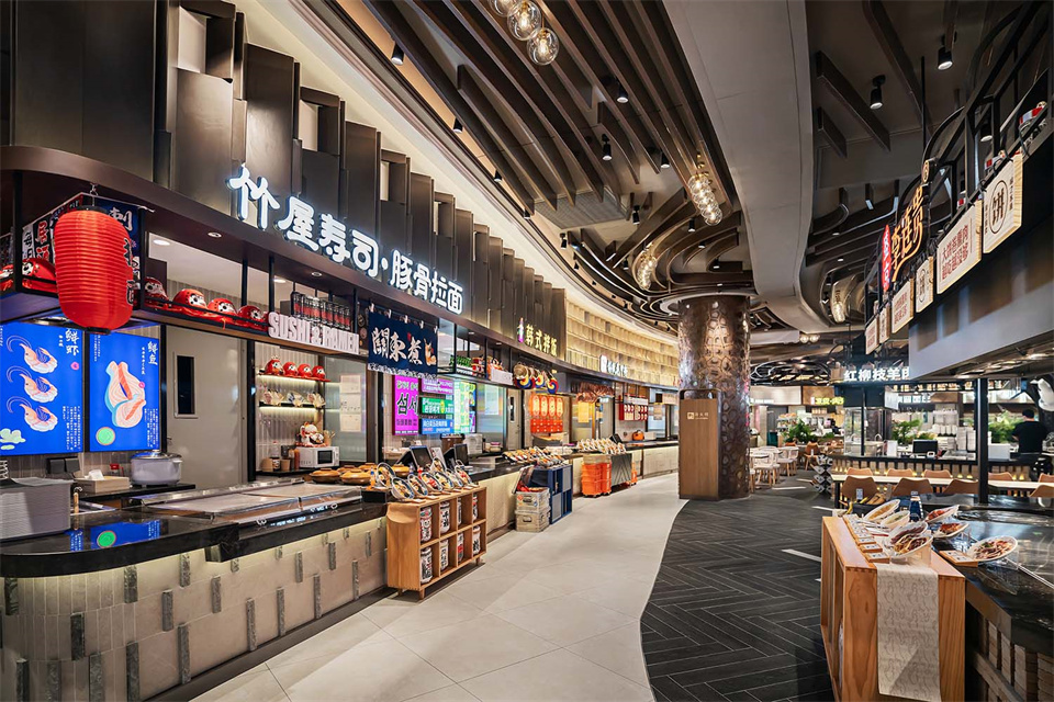 鄭州美食廣場設(shè)計公司食通天美食市集裝修案例(圖24) 鄭州美食廣場設(shè)計公司食通天美食市集裝修案例(圖24)