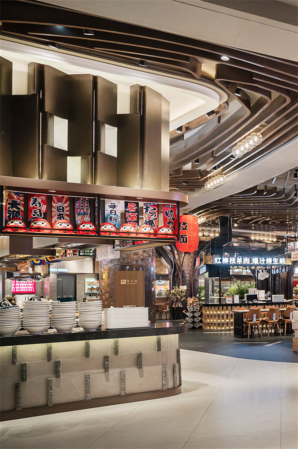 鄭州美食廣場設(shè)計公司食通天美食市集裝修案例(圖25) 鄭州美食廣場設(shè)計公司食通天美食市集裝修案例(圖25)