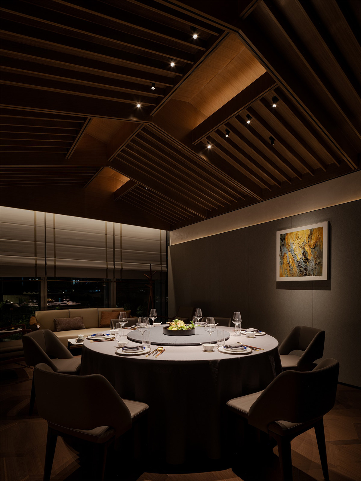 周舍海派美學(xué)中餐廳裝修設(shè)計方案(圖8) 周舍海派美學(xué)中餐廳裝修設(shè)計方案(圖8)