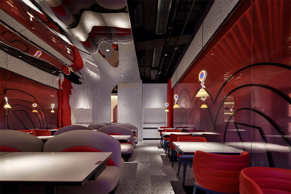 蛙來噠牛蛙特色主題餐廳裝修設(shè)計(jì)案例(圖6) 蛙來噠牛蛙特色主題餐廳裝修設(shè)計(jì)案例(圖6)