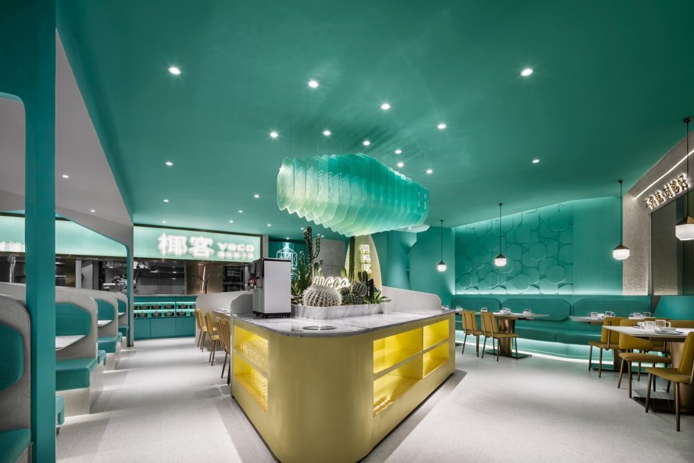 鄭州火鍋店設(shè)計(jì)推薦海南椰子雞火鍋店裝修方案(圖4) 鄭州火鍋店設(shè)計(jì)推薦海南椰子雞火鍋店裝修方案(圖4)