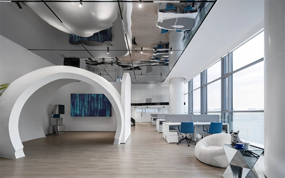 鄭州灰藍(lán)色系高端科技公司辦公室裝修設(shè)計(jì)方案(圖4) 鄭州灰藍(lán)色系高端科技公司辦公室裝修設(shè)計(jì)方案(圖4)