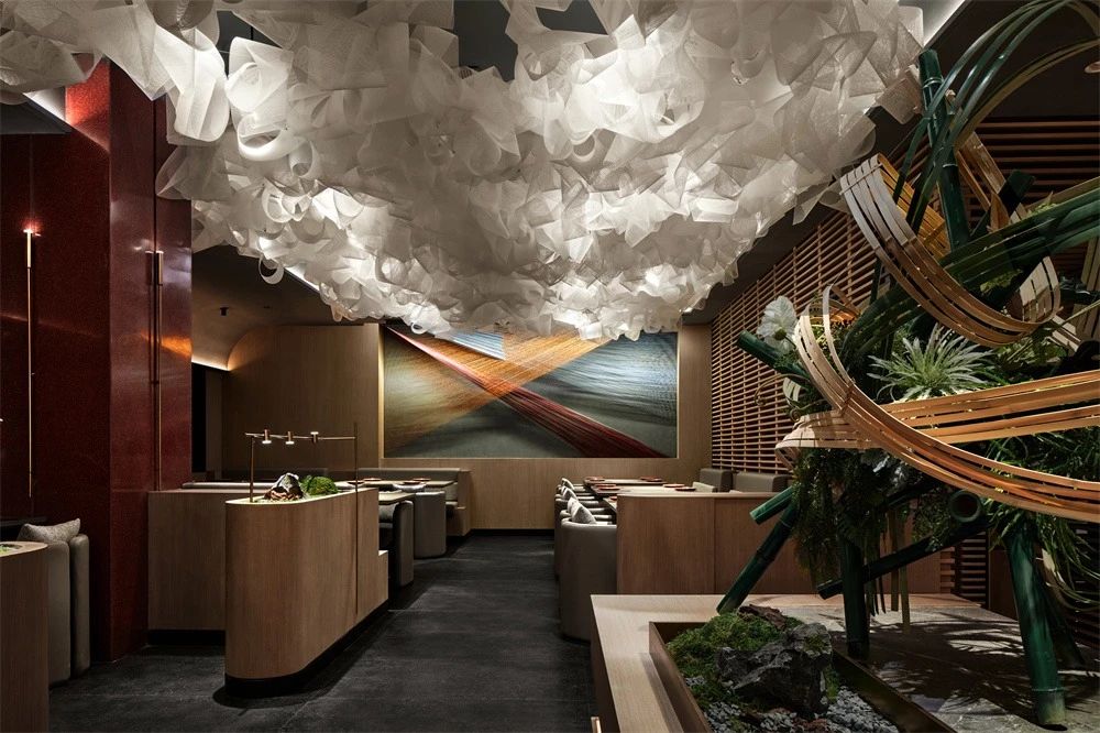 鄭州金博大推薦現(xiàn)代東方美學(xué)中餐廳裝修設(shè)計案例(圖5) 鄭州金博大推薦現(xiàn)代東方美學(xué)中餐廳裝修設(shè)計案例(圖5)