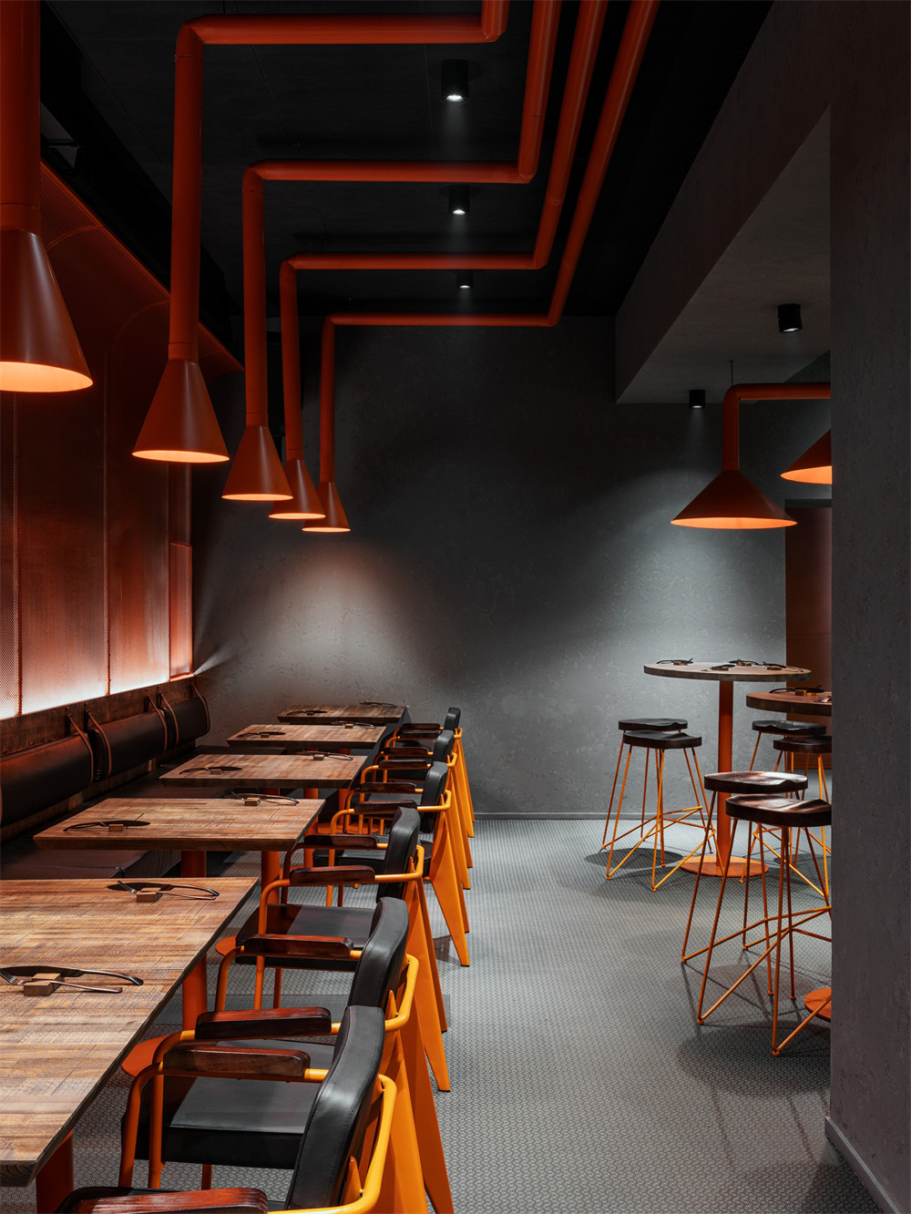 金屬工業(yè)風(fēng)牛肉投幣燒烤店裝修設(shè)計方案(圖10) 金屬工業(yè)風(fēng)牛肉投幣燒烤店裝修設(shè)計方案(圖10)