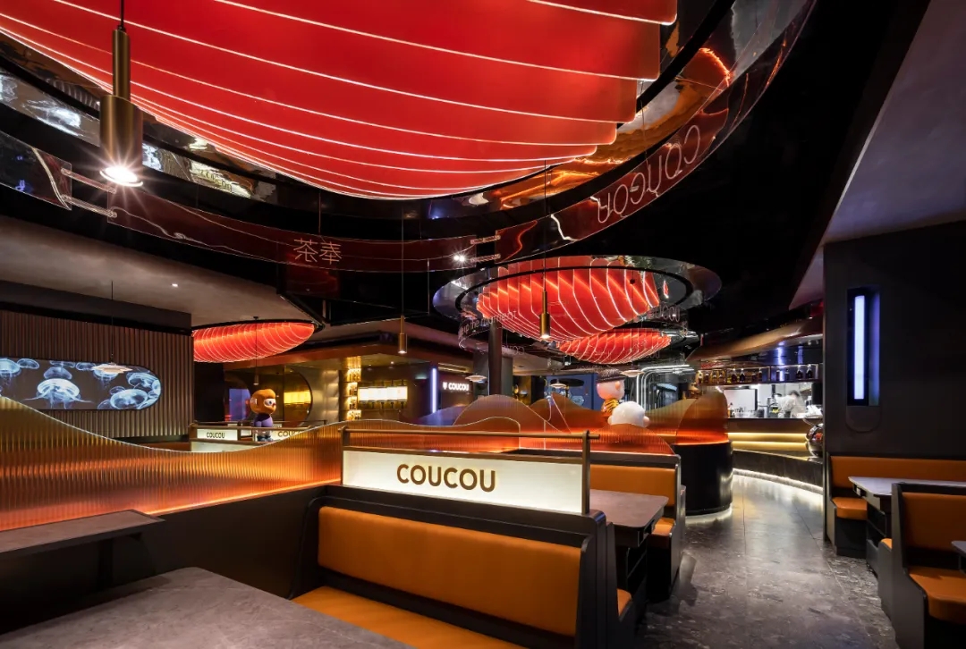 年輕時尚科幻   湊湊火鍋店裝修設(shè)計方案(圖1)