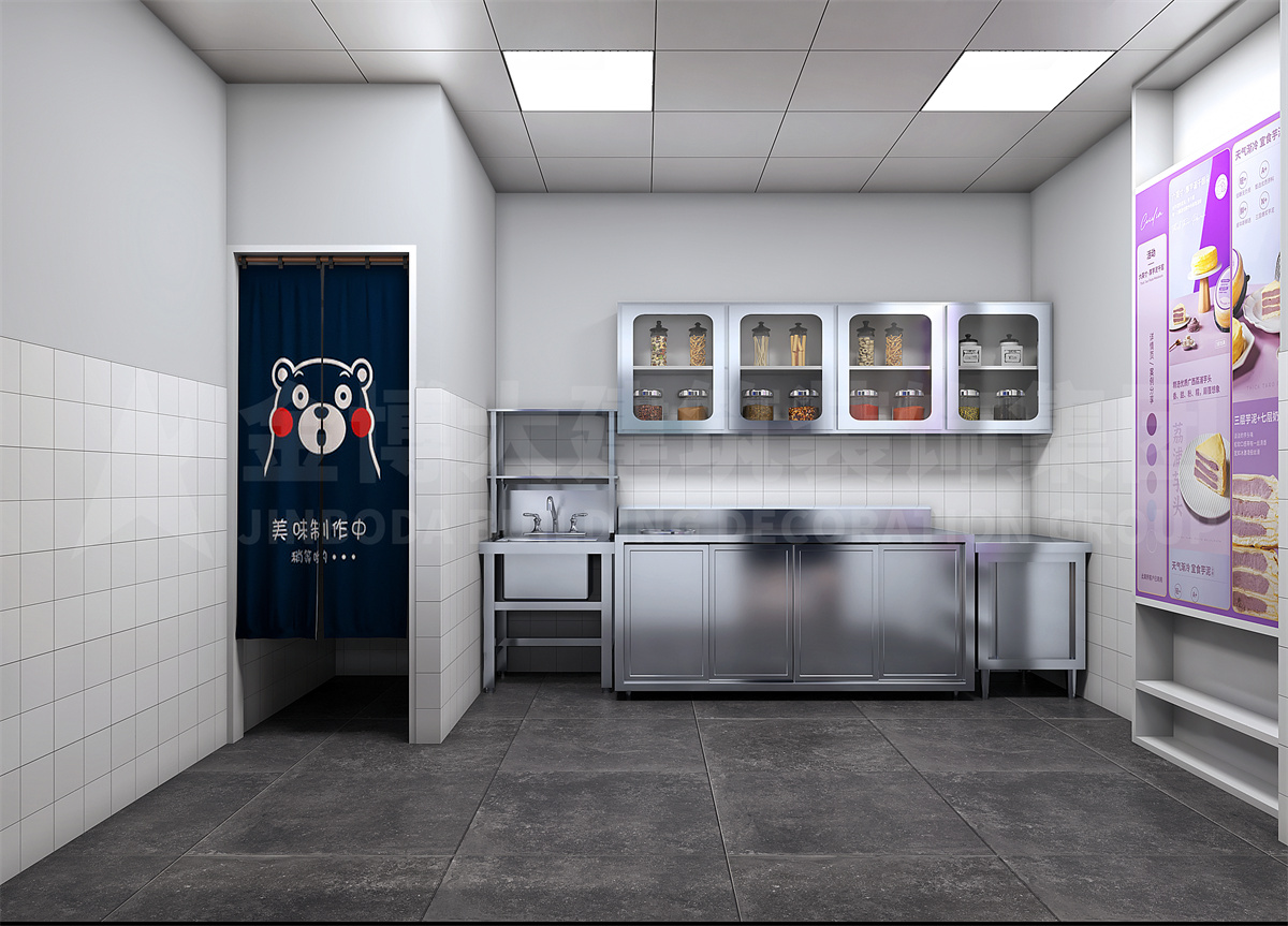 鄭州白藍雪烘焙店裝修設計