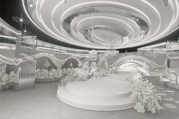 鄭州啟愛禮宴多色系婚禮堂裝修設計