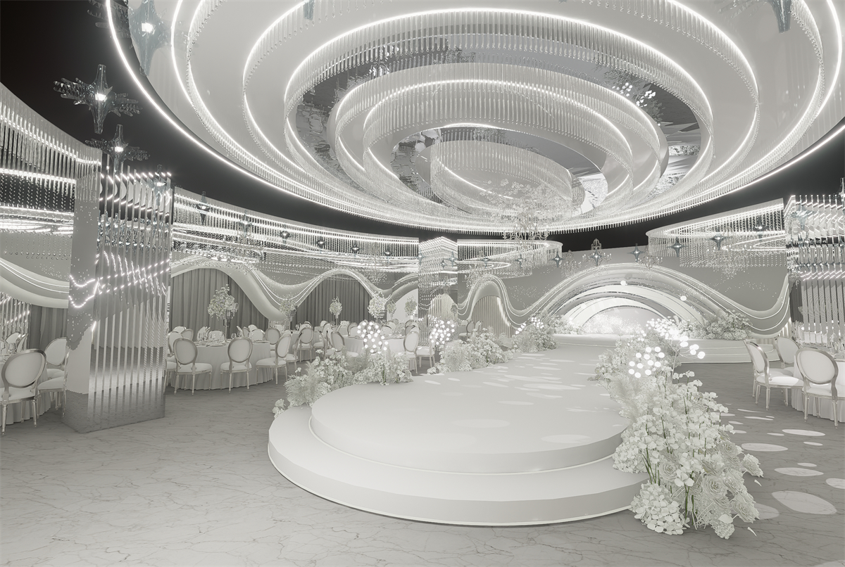 鄭州啟愛(ài)禮宴多色系婚禮堂裝修設(shè)計(jì)