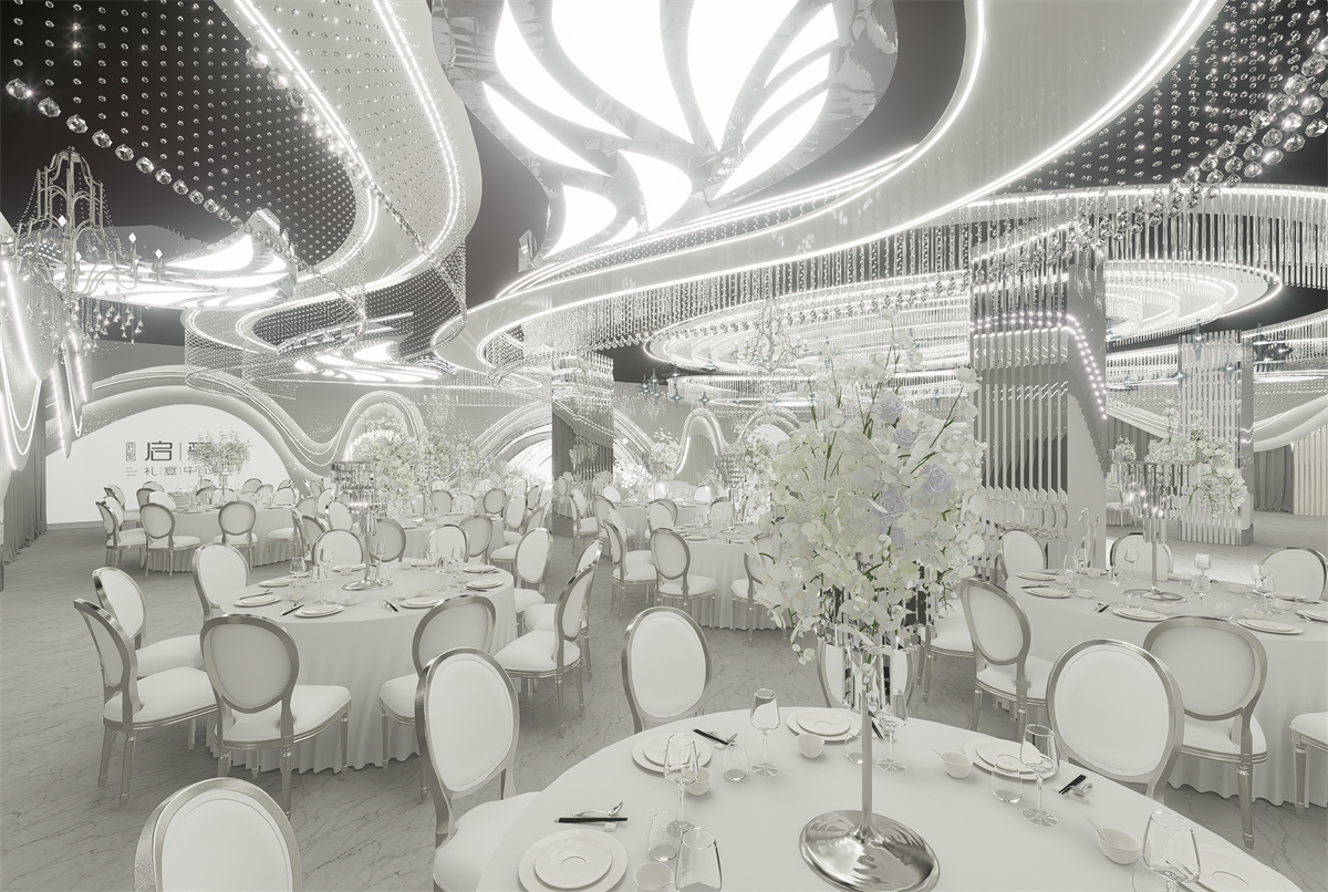 鄭州啟愛(ài)禮宴多色系婚禮堂裝修設(shè)計(jì)